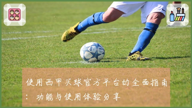 使用西甲买球官方平台的全面指南：功能与使用体验分享